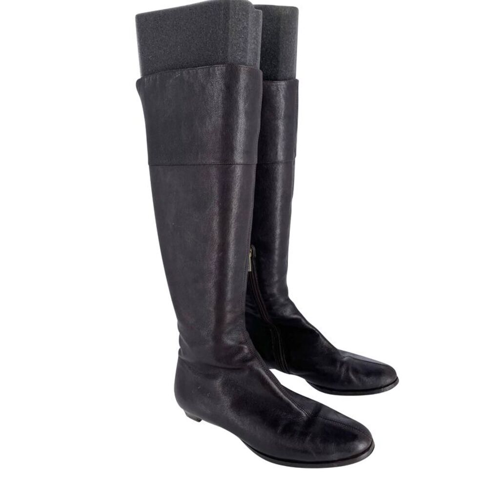 JImmy Choo London Knee Boots in Brown Calfskin Leather